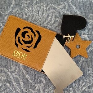 Dior Prestige Card Holder in Tan and Black